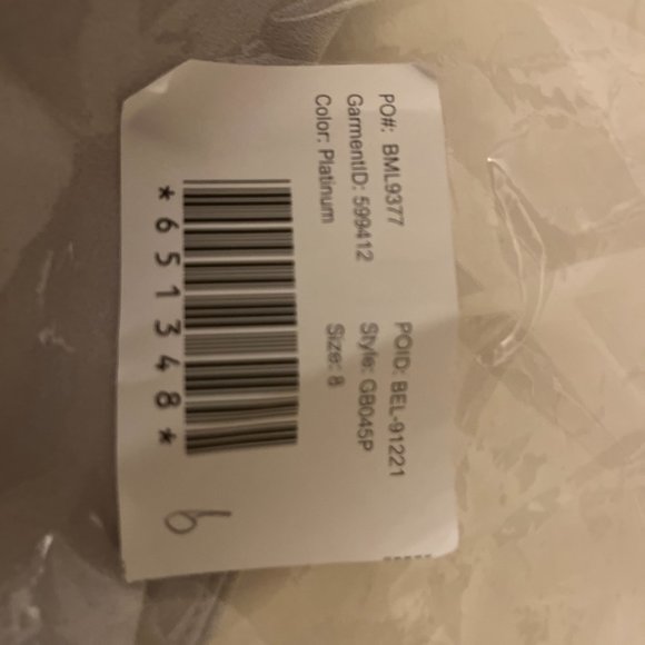 Amsale Eden long dress. Size 8 in Platinum color. Never been worn! - Picture 4 of 4